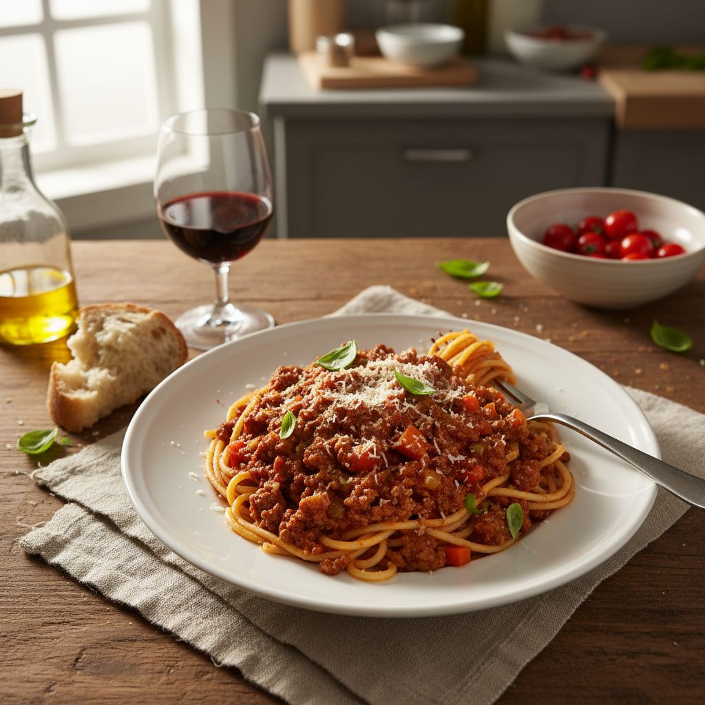 Broke Bloke's Speedy Spag Bol - delicious Italian Dinner
