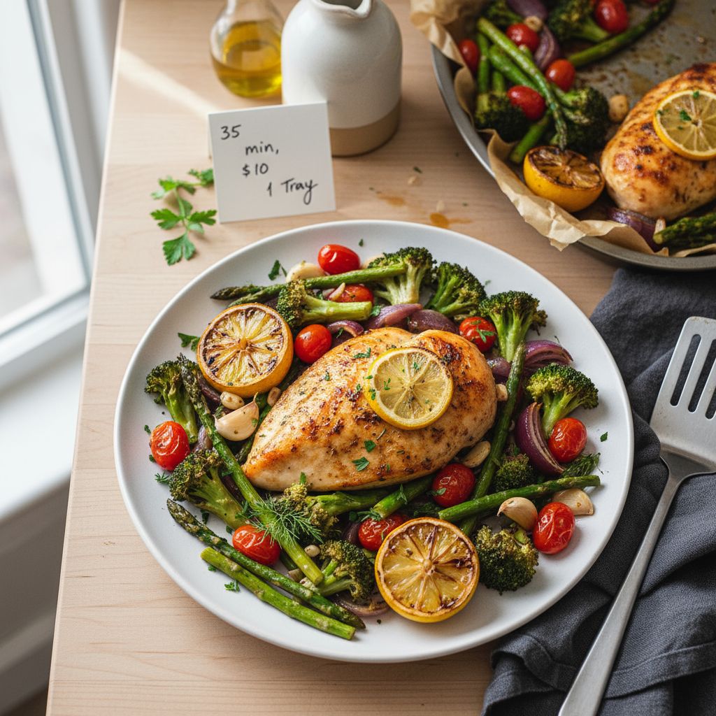 Legendary Lemon Garlic Chicken & Veggies (No Sweat Mate!) - delicious Mediterranean Dinner