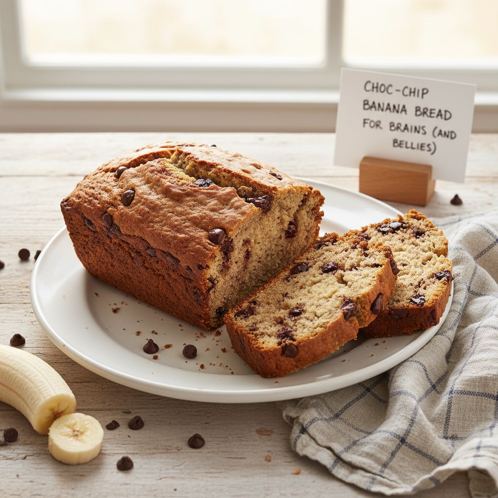 Choc-Chip Banana Bread for Brains (and bellies) - delicious American Snack
