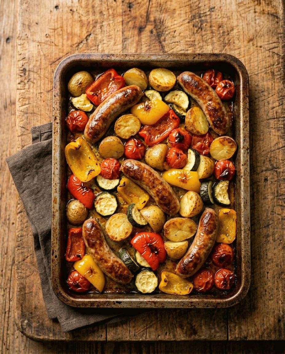 Sausage and Veggie Traybake — One Tray, Zero Effort